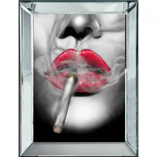 By Kohler  Red Lips with B&W 60x80x4.5cm (114640)