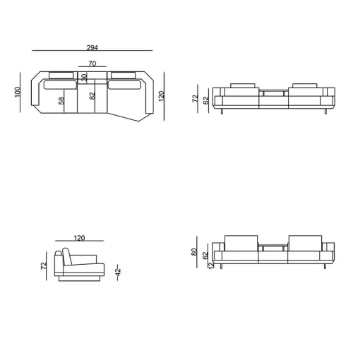 By Kohler  Colmar Sofa (4-Seater) (201181)