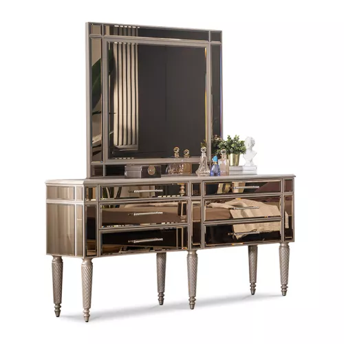 By Kohler  Cavalli Bedroom Dresser and Mirror (201398)