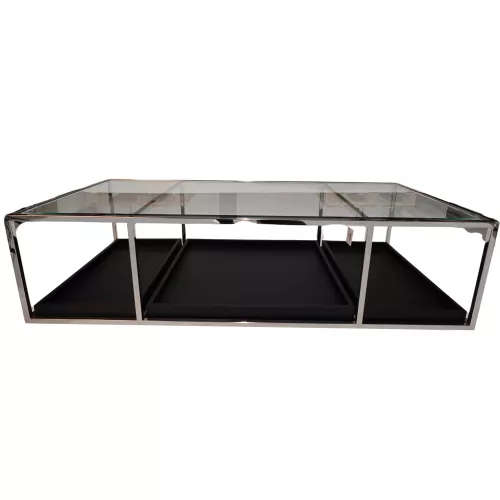 By Kohler  Coffee Table Milano 160x80x40cm With Clear Glass (201614)