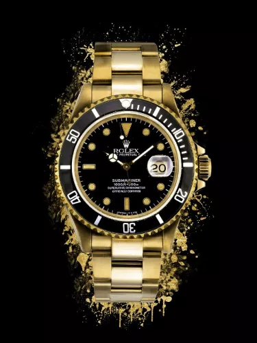 By Kohler  Rolex black/gold - 60x80cm (201657)