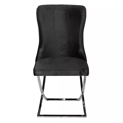 By Kohler  Lima dining chair silver legs charcoal ! Seating Height 51 cm ! (201711)
