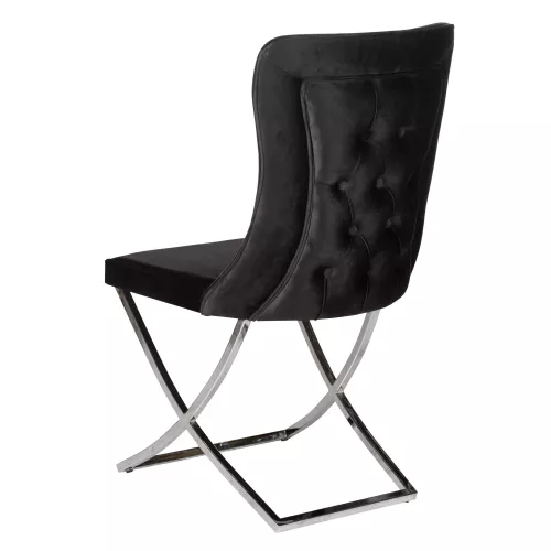 By Kohler  Lima dining chair silver legs charcoal ! Seating Height 51 cm ! (201711)