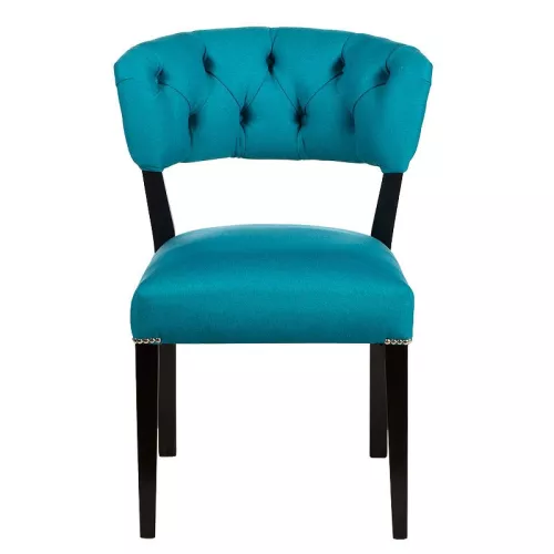 By Kohler  SALE Ryn Chair dining chair - Bahama Petrol 16 - Black legs (111859)