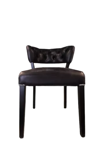 By Kohler  SALE Ryn Chair dining chair - Buffalo Black Vintage  - Black legs - Silver nails (200117-3)