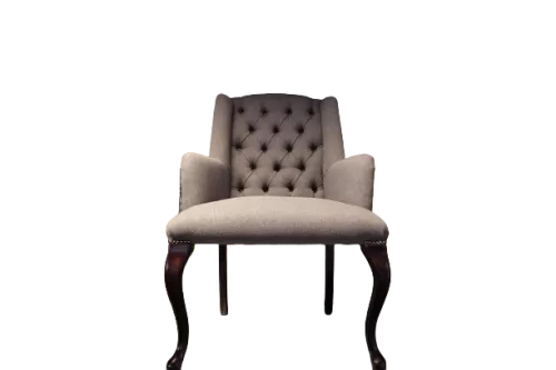 By Kohler  SALE Birmingham Arm dining Chair - soil Zinc 167 - Kolonial legs - Antique Nails (115543)