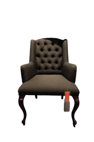 By Kohler  SALE Birmingham Arm dining Chair - luca Onyx 169 - Kolonial legs  (115521)
