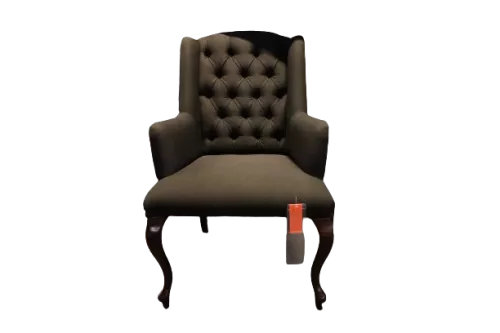 By Kohler  SALE Birmingham Arm dining Chair - luca Onyx 169 - Kolonial legs  (115521)