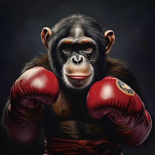 By Kohler  monkey boxing 80x80cm (202226)